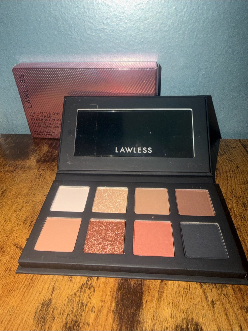 LAWLESS Warm Peach, Coral, Bronze & Black Eyeshadow Palette-New in Box